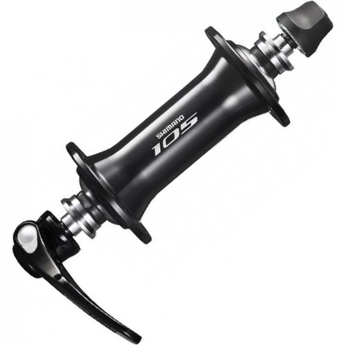 Втулка передняя SHIMANO 105, 5800, 32 ОТВ, QR 133мм, ЦВ. ЧЕРНЫЙ EHB5800BL Втулка передняя SHIMANO 105, 5800, 32 ОТВ, QR 133мм, ЦВ. ЧЕРНЫЙ EHB5800BL