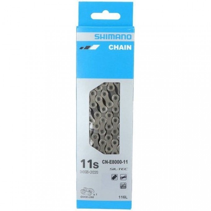 Цепь SHIMANO E8000, 11 скоростей, 138 звеньев, с ампульным пином ICNE800011138 Цепь SHIMANO E8000, 11 скоростей, 138 звеньев, с ампульным пином ICNE800011138