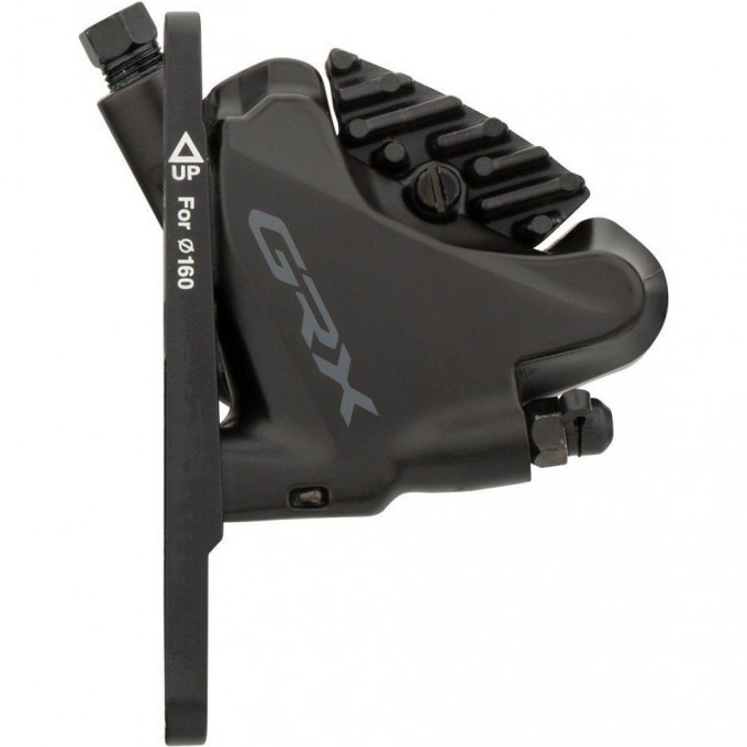 Калипер гидравлический SHIMANO GRX R400, передний, FALT MOUNT, с адаптером под 140/160 мм, полимерные колодки, IBRRX400F6RF Калипер гидравлический SHIMANO GRX R400, передний, FALT MOUNT, с адаптером под 140/160 мм, полимерные колодки, IBRRX400F6RF