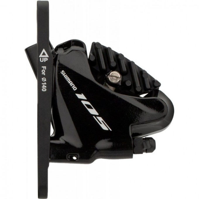 Калипер SHIMANO 105 R7070, передний, гидравлика, FLAT MOUNT, полимерные колодки L03A, черный, IBRR7070F4RFL Калипер SHIMANO 105 R7070, передний, гидравлика, FLAT MOUNT, полимерные колодки L03A, черный, IBRR7070F4RFL
