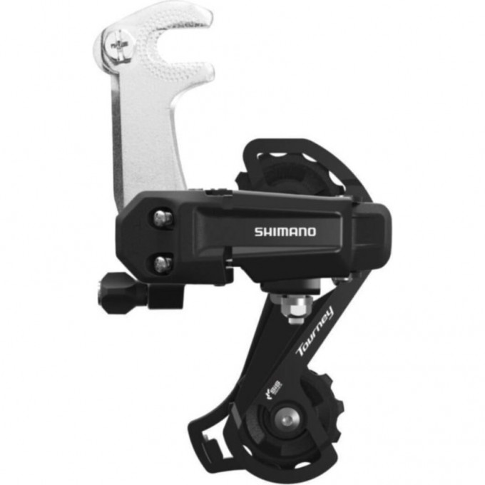Переключатель задний SHIMANO TOURNEY, TY200, GS, 6/7 скоростей, крепление на ось, черный, без упаковки ARDTY200GSLB