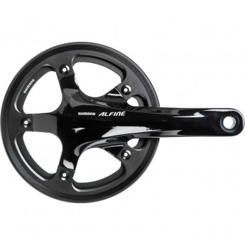 Система SHIMANO ALFINE, S501, 170 мм, интегрированный вал, 39T с кареткой, защита двойная, черный