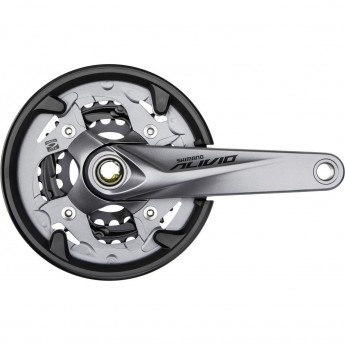 Система SHIMANO ALIVIO, T4060, 175 мм, интегрированный вал, 48/36/26, с защитой, серебристая