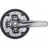 Система SHIMANO ALIVIO, T4060, 175 мм, интегрированный вал, 48/36/26, с защитой, серебристая EFCT4060EX866CS