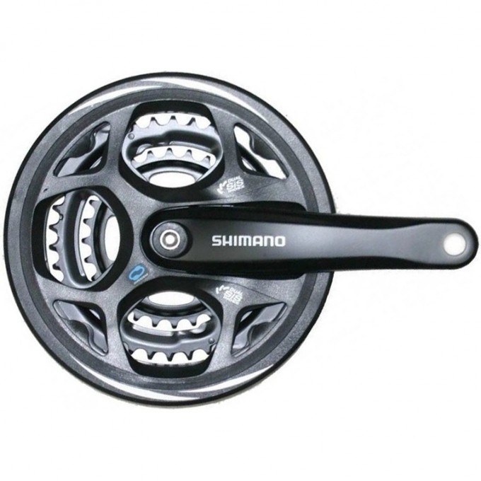 Система SHIMANO ALTUS, M311, 170 мм, квадрат, 48/38/28T, с защитой, черный EFCM311C888CL Система SHIMANO ALTUS, M311, 170 мм, квадрат, 48/38/28T, с защитой, черный EFCM311C888CL