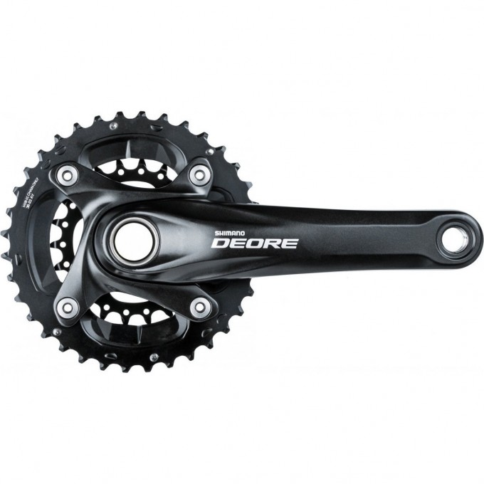 Система SHIMANO DEORE, M617, 170 мм, интегрированный вал, 36/22T без каретки, черный EFCM617CX62L Система SHIMANO DEORE, M617, 170 мм, интегрированный вал, 36/22T без каретки, черный EFCM617CX62L