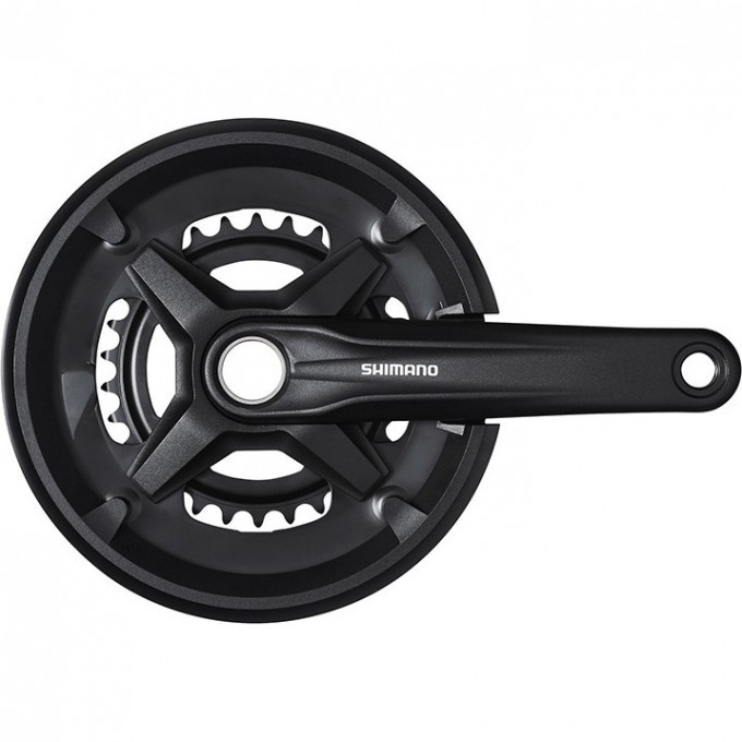 Система SHIMANO MT210, 170мм, для 2x9 скорости, интегрированный вал, 46/30, с защитой, черный EFCMT210CX60CL Система SHIMANO MT210, 170мм, для 2x9 скорости, интегрированный вал, 46/30, с защитой, черный EFCMT210CX60CL