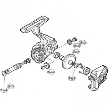 Запчасть для катушки SHIMANO GEAR SET набор шестеронок главной пары