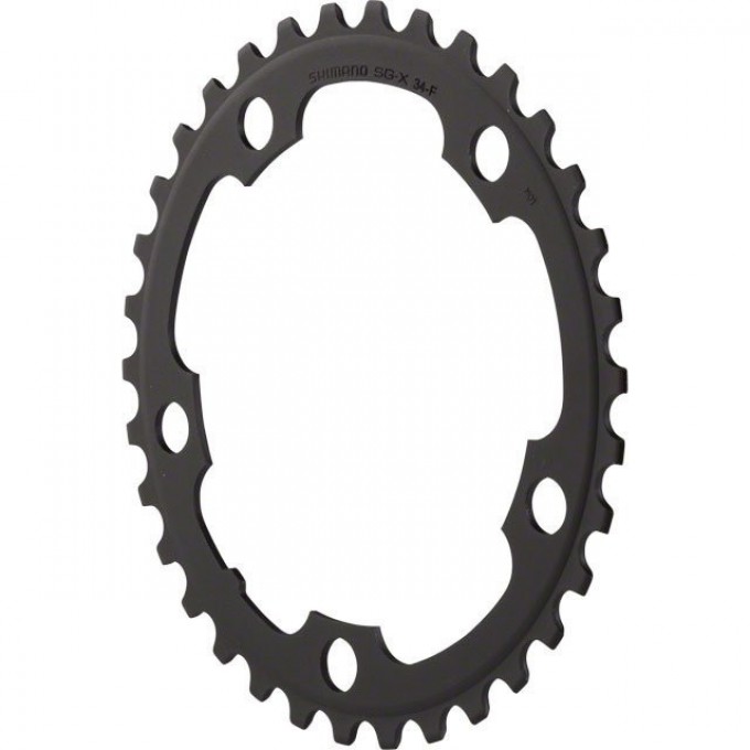 Звезда передняя SHIMANO, для FC-RS500, 34T-MH, черная, для 50-34T Y1PR34000 Звезда передняя SHIMANO, для FC-RS500, 34T-MH, черная, для 50-34T Y1PR34000